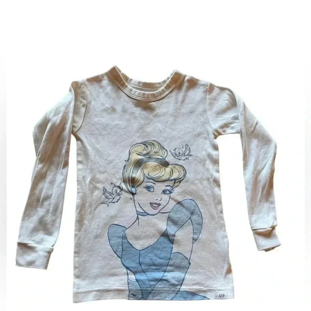 Disney Girl Princess Long Sleeves Tops and Bottoms Pajama Pants  Bundle 5T #1200